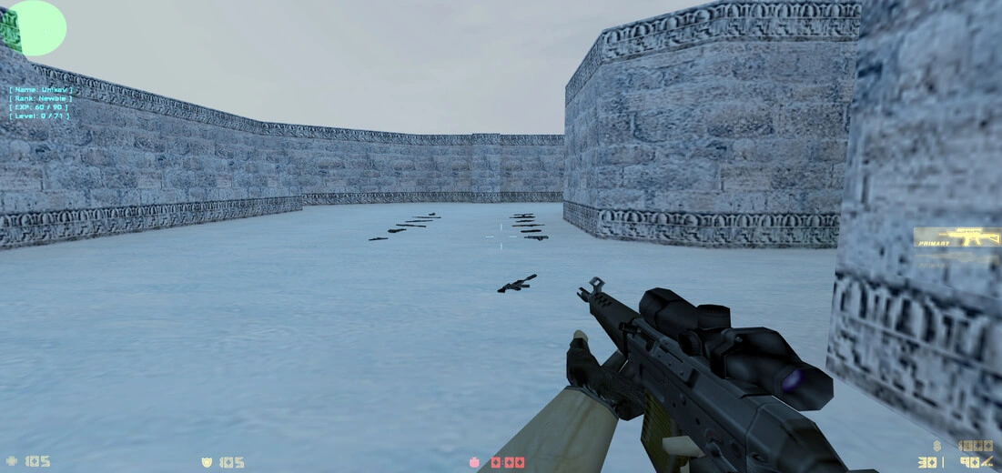 Counter-Strike 1.6 cs_assault haritasında gece görüşüyle depo baskını