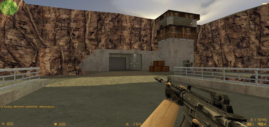 Counter-Strike 1.6 klasik silah menüsü - AK-47, M4A1, Desert Eagle satın alma ekranı