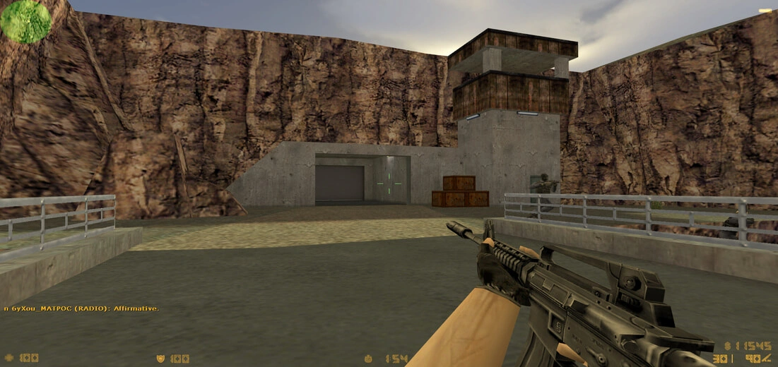 Counter-Strike 1.6 klasik silah menüsü - AK-47, M4A1, Desert Eagle satın alma ekranı